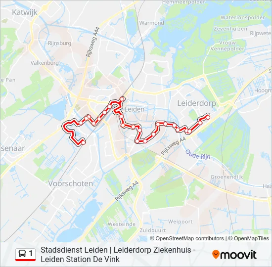 1 Bus Line Map