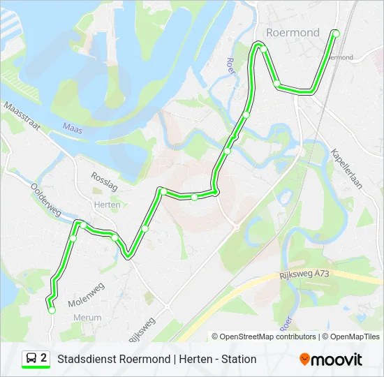 2 Bus Line Map