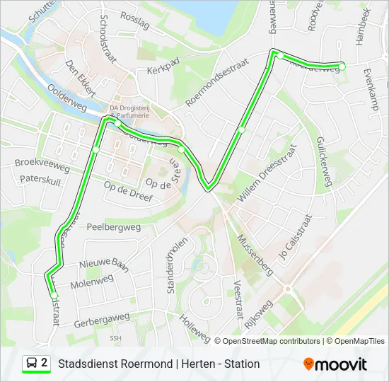 2 Bus Line Map