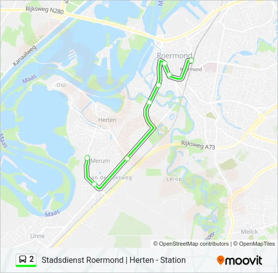 2 Bus Line Map