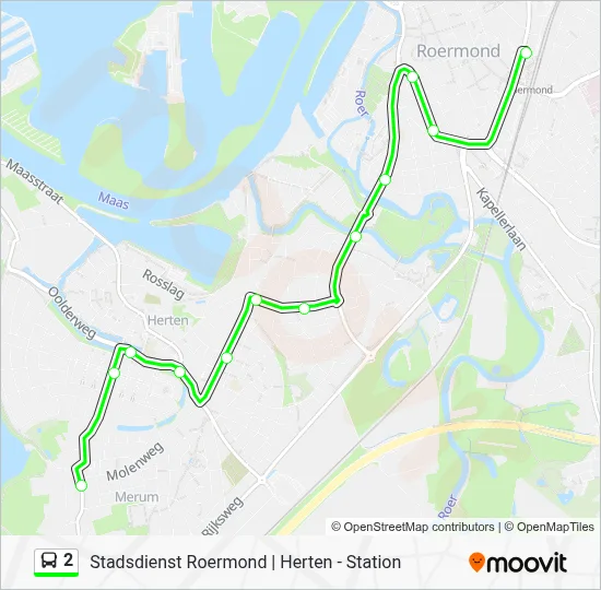 2 Bus Line Map