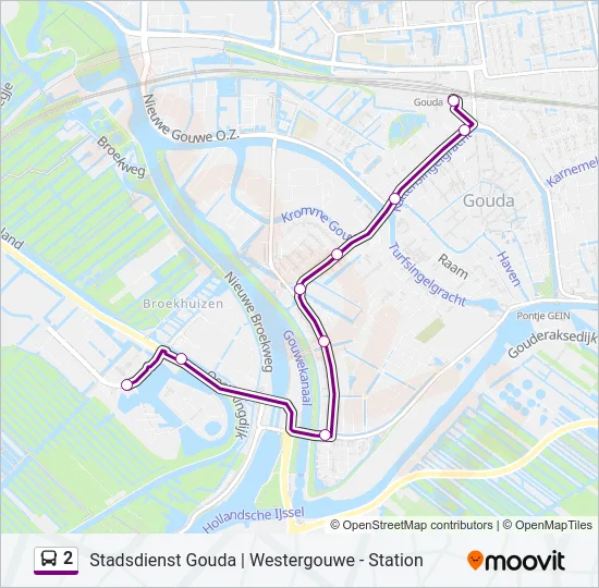 2 Bus Line Map