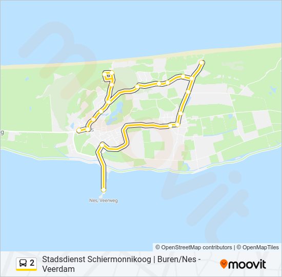2 Bus Line Map