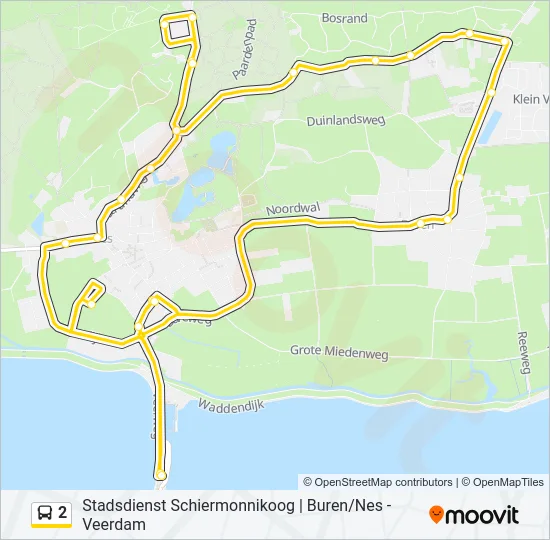 2 Bus Line Map