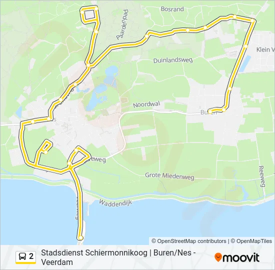 2 Bus Line Map