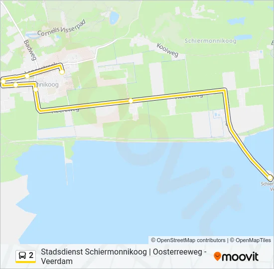 2 Bus Line Map
