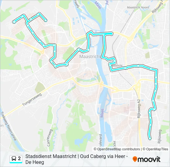 2 Bus Line Map