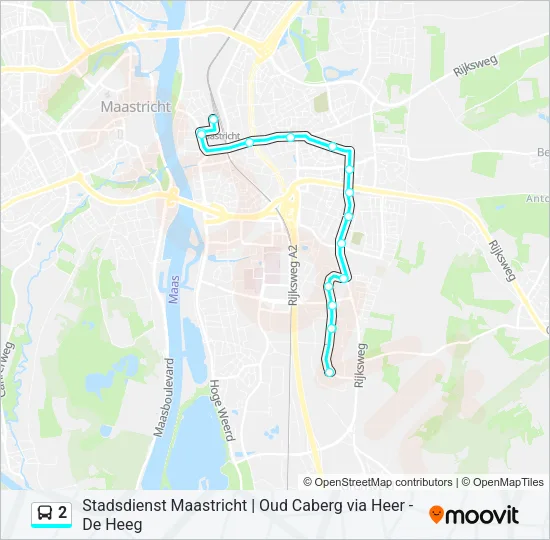 2 Bus Line Map