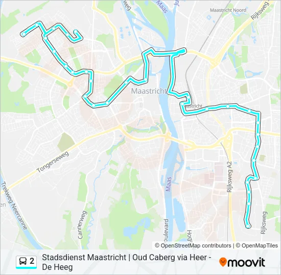 2 Bus Line Map