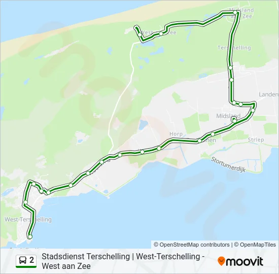 2 Bus Line Map