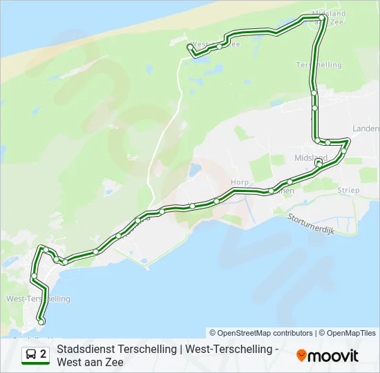2 Bus Line Map