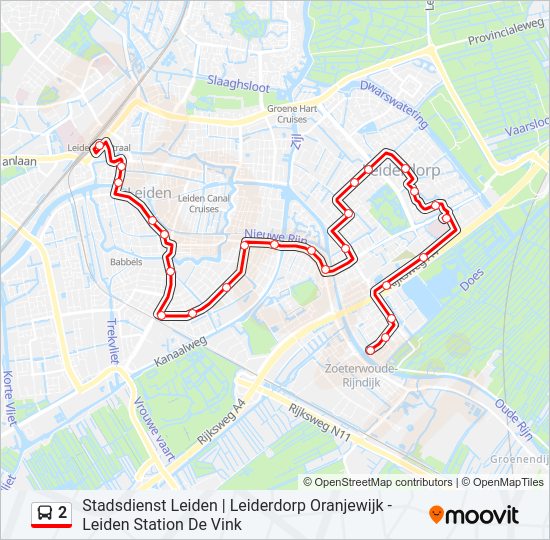 2 Bus Line Map