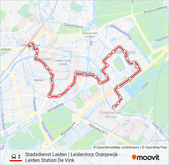 2 Bus Line Map