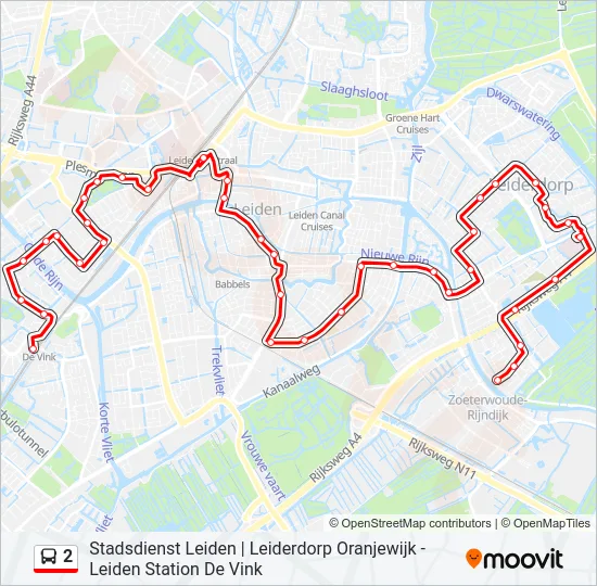 2 Bus Line Map