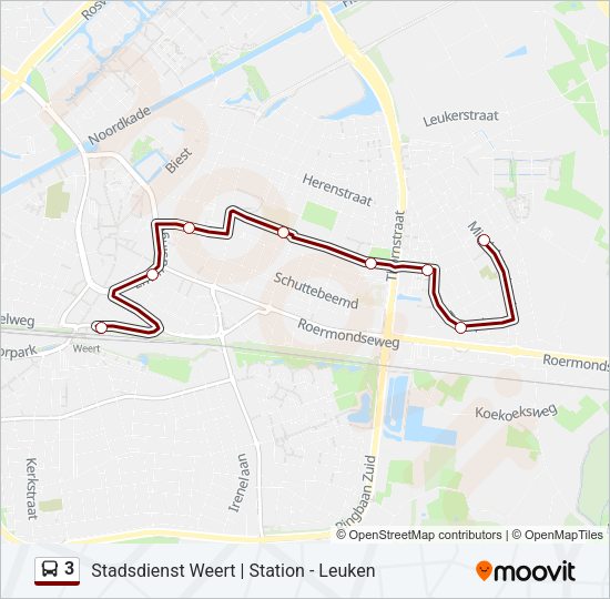 3 Bus Line Map