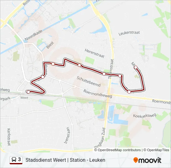 3 Bus Line Map