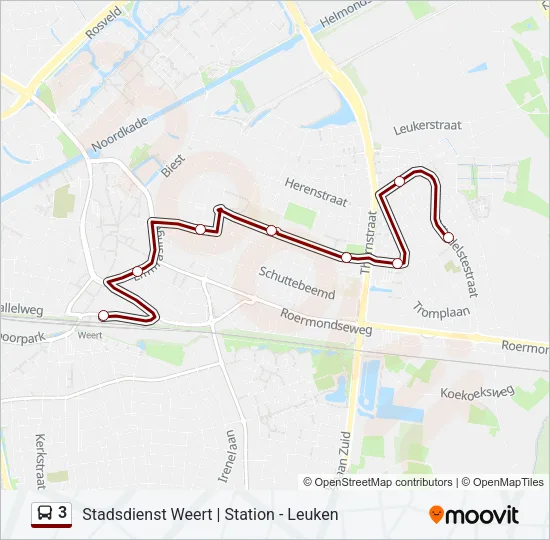 3 Bus Line Map
