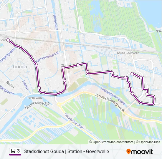 3 Bus Line Map