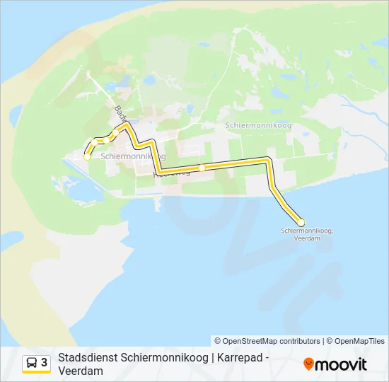 3 Bus Line Map