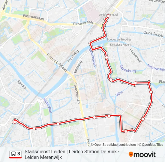 3 Bus Line Map