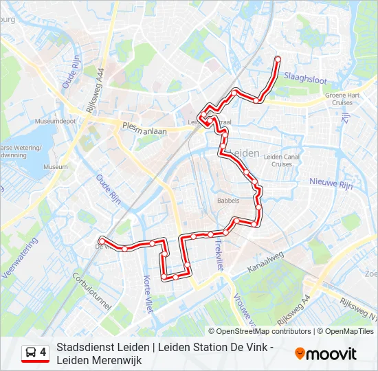 4 Bus Line Map