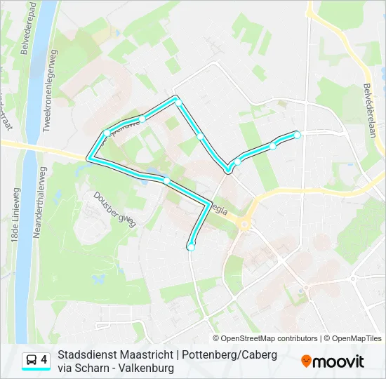 4 Bus Line Map