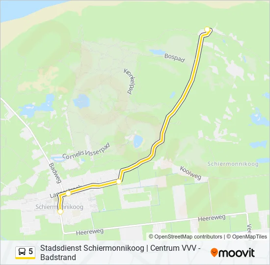 5 Bus Line Map