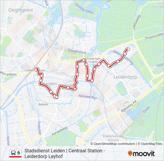 6 Bus Line Map
