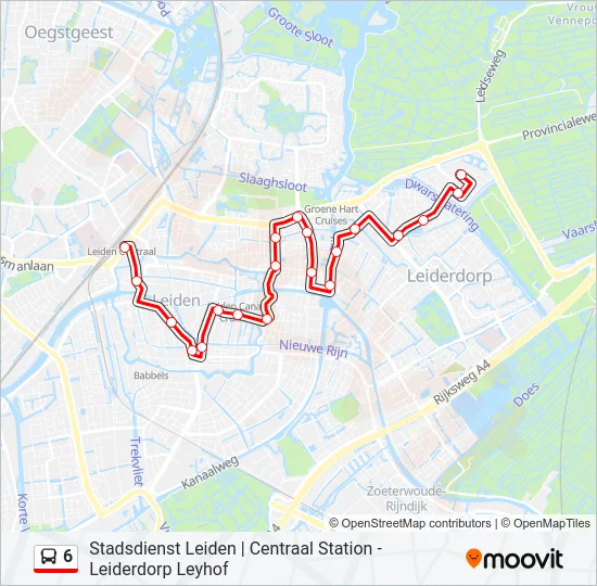 6 Bus Line Map