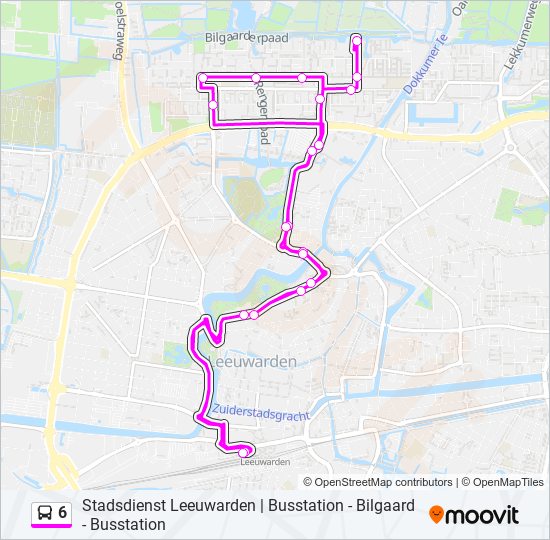 6 bus Line Map