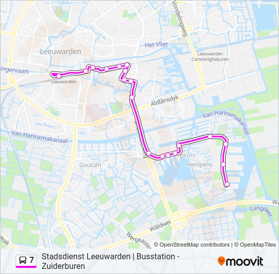 7 Bus Line Map