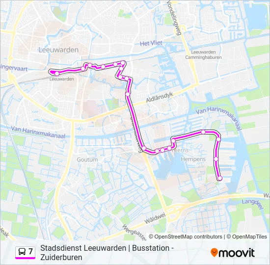 7 Bus Line Map