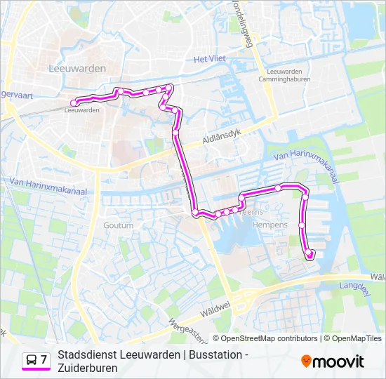 7 Bus Line Map