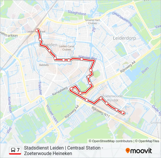 7 Bus Line Map
