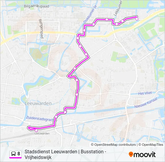 8 Bus Line Map