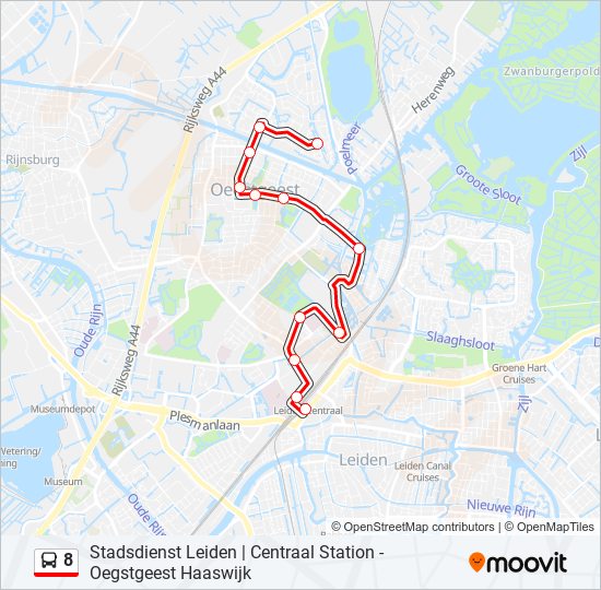 8 bus Line Map