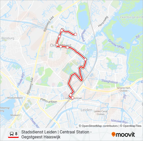 8 Bus Line Map