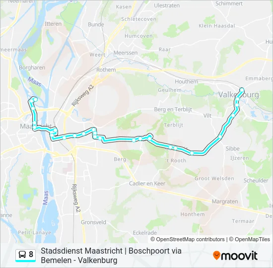 8 Bus Line Map