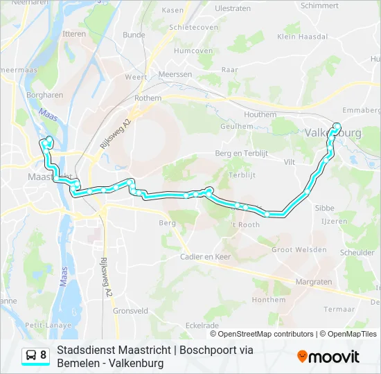 8 Bus Line Map