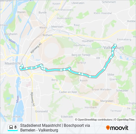 8 bus Line Map