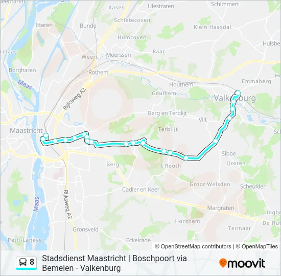 8 Bus Line Map