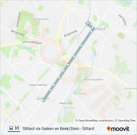 33 Bus Line Map