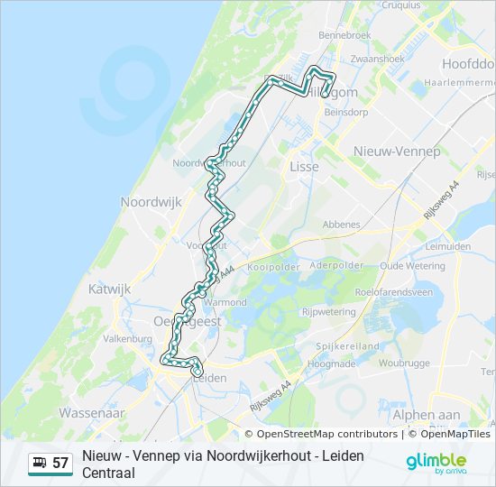 Normaal gesproken Warmte typist 57 Route: Schedules, Stops & Maps - Hillegom (Updated)