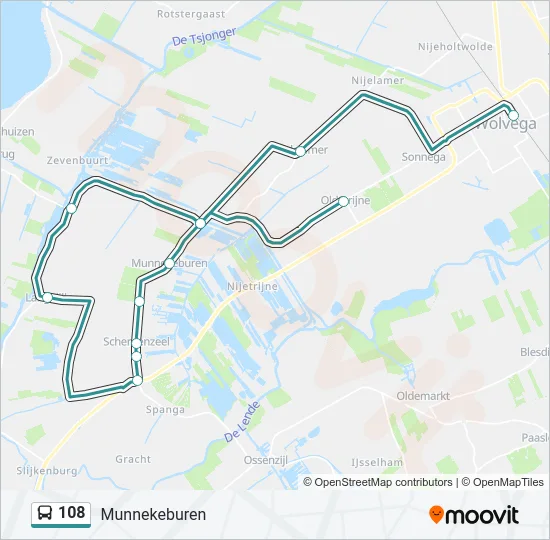 108 Bus Line Map