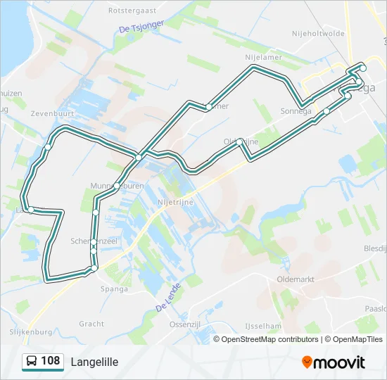 108 Bus Line Map
