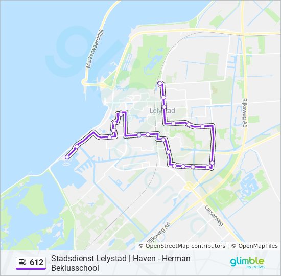 612 Bus Route Map 612 Route: Schedules, Stops & Maps - Herman Bekius (Updated)