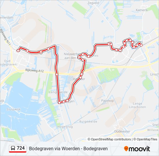 724 bus Line Map