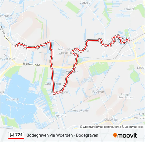 724 Bus Line Map