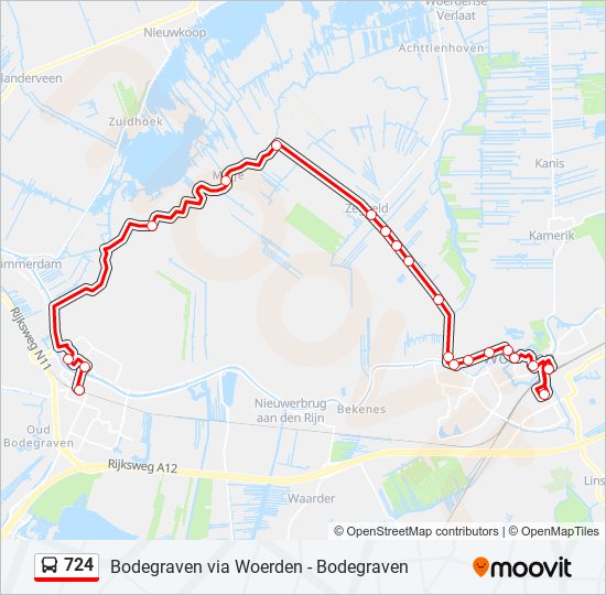 724 bus Line Map