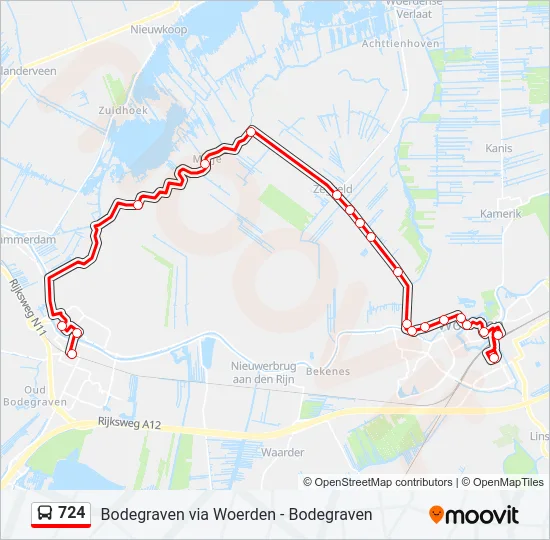 724 Bus Line Map